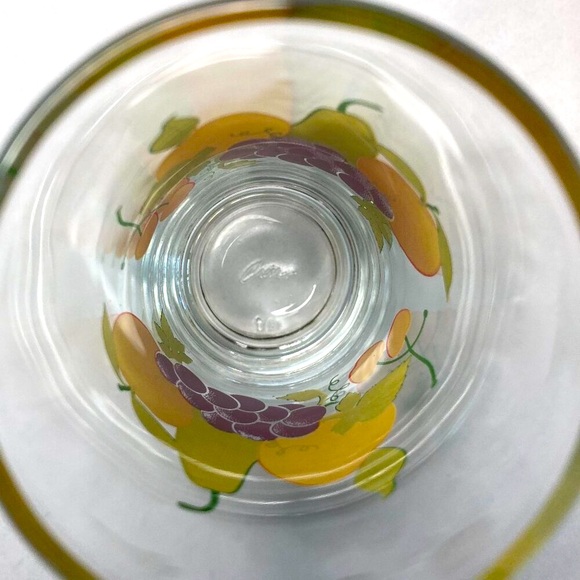 Vintage Crisa Fruit Glass Pitcher 4 Tumblers 5 Piece Set - Picture 11 of 13